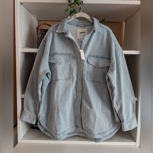 Aerie Me Day Button Down Shirt Jacket